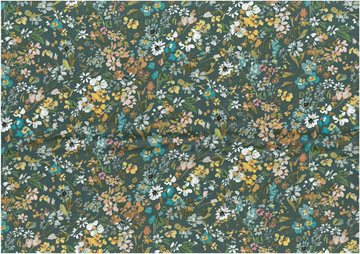 stof med blomster, bomuldsstof med blomster